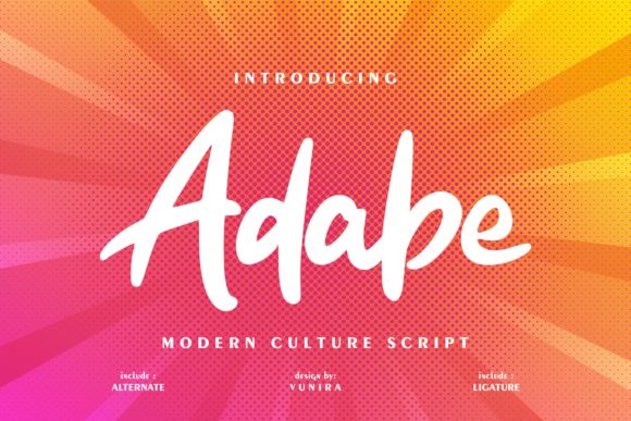 Adabe: A Bold Handwritten Font for Makers