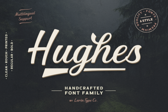 Hughes: A Classic Script Font for Crafters
