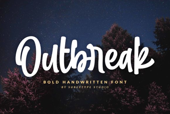 Outbreak: A Friendly Script Font for Editorial Design