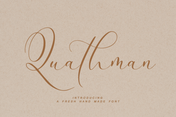 Quathman: The Elegant Script Font for Your Brand