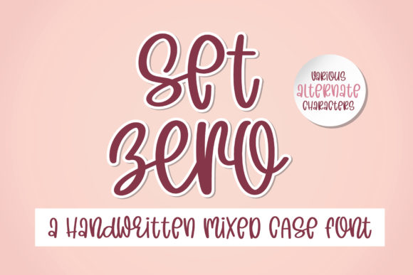 Set Zero: A Handwritten Font for Bold Marketing