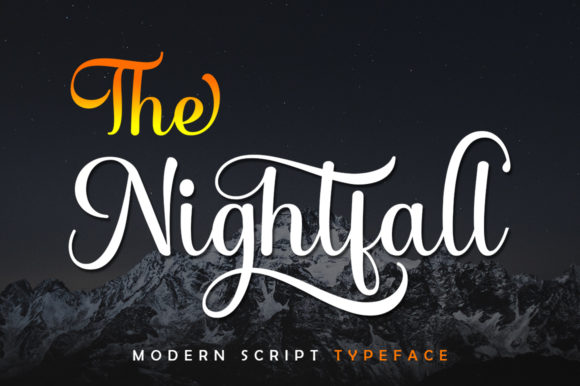 The Nightfall: A Modern Script Font for Campaigns