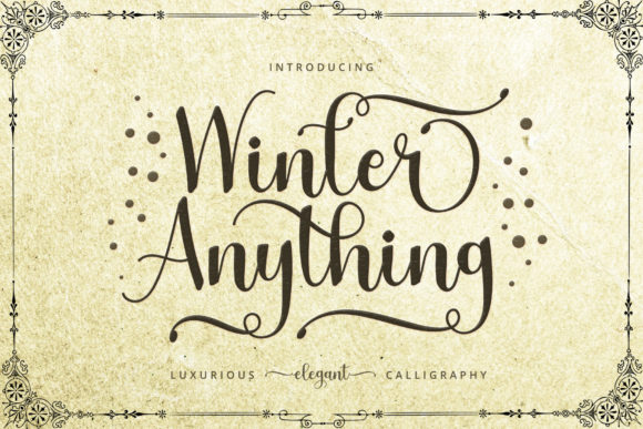 Winter Anything: An Elegant Script Font for Crafters